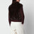 Cardigan Meti marrone con inserto in eco pelliccia