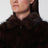 Cardigan Meti marrone con inserto in eco pelliccia