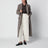 Manteau Reyna beige croisé à motif chevrons