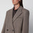 Manteau Reyna beige croisé à motif chevrons