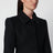 Veste noire à simple boutonnage en mélange de laine