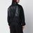 Black double-breasted jacket in faux leather