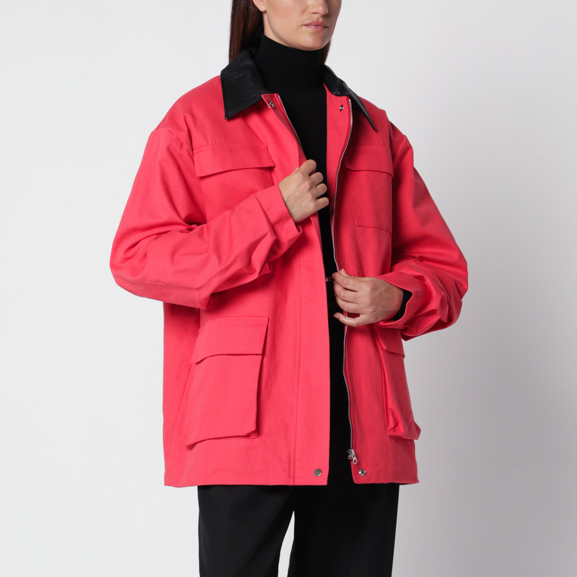 Veste utility Baia rouge en coton