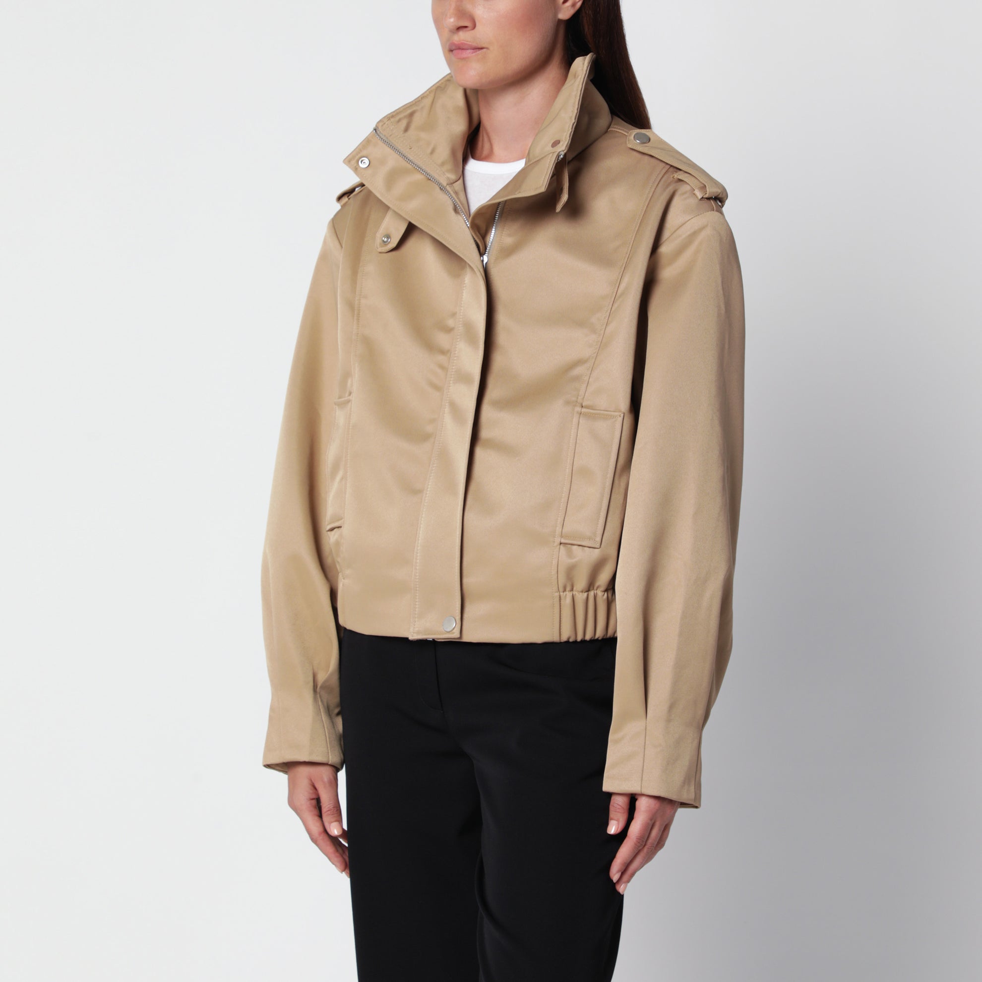 Bomber Barlow Flight beige en sergé