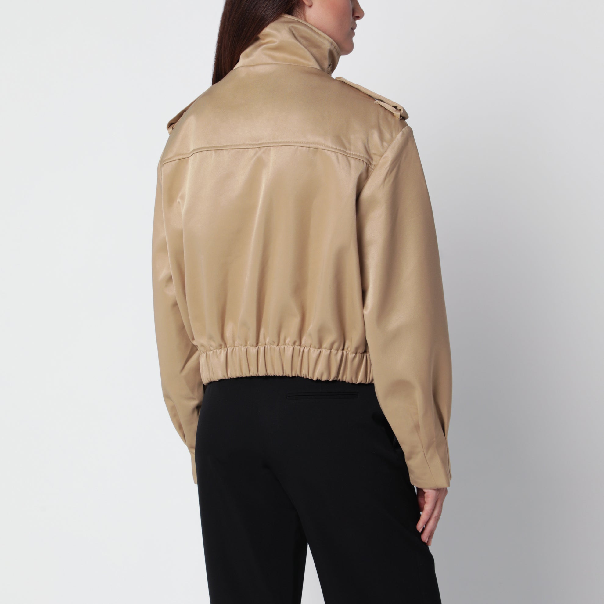 Bomber Barlow Flight beige en sergé