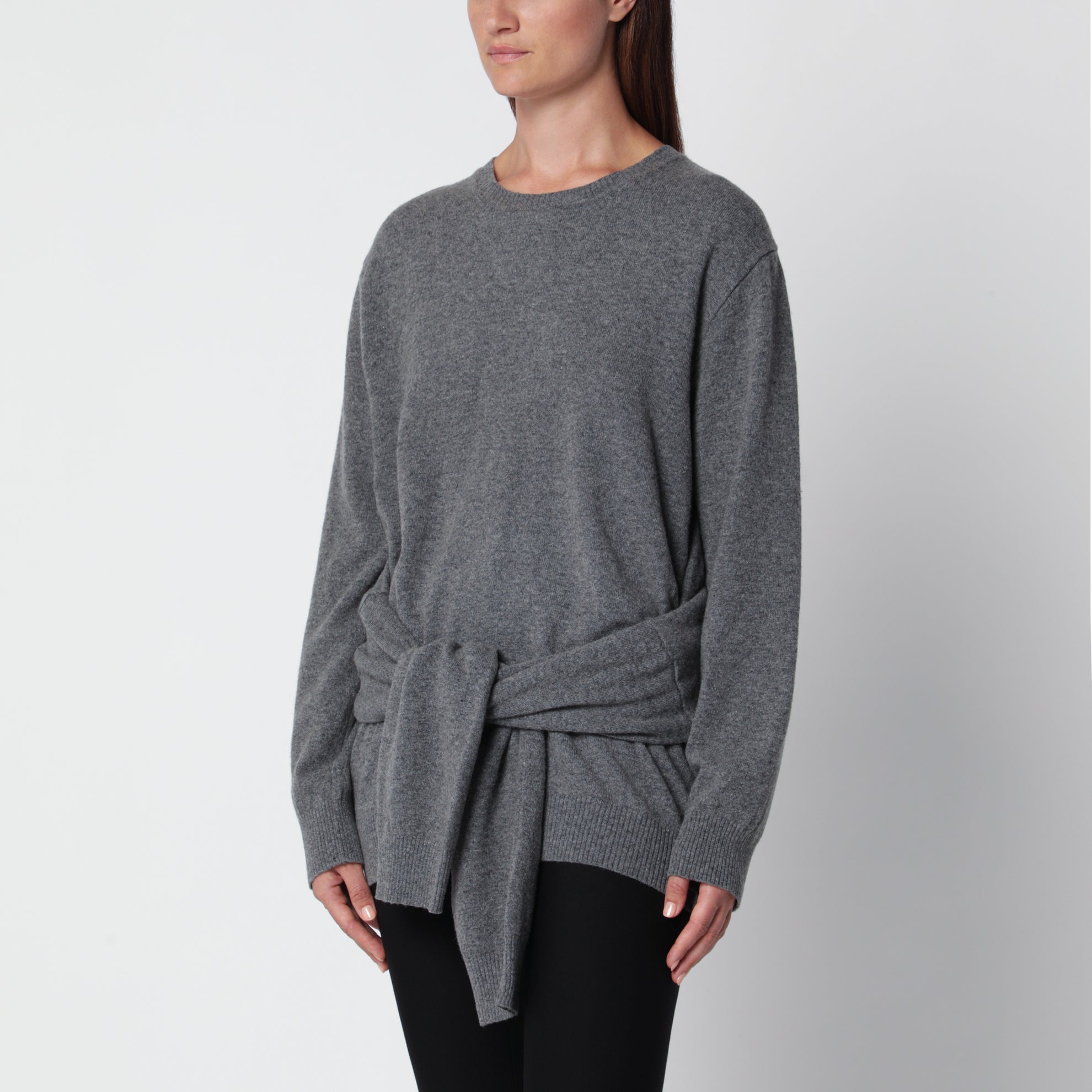 Tio grey jumper in wool blend
