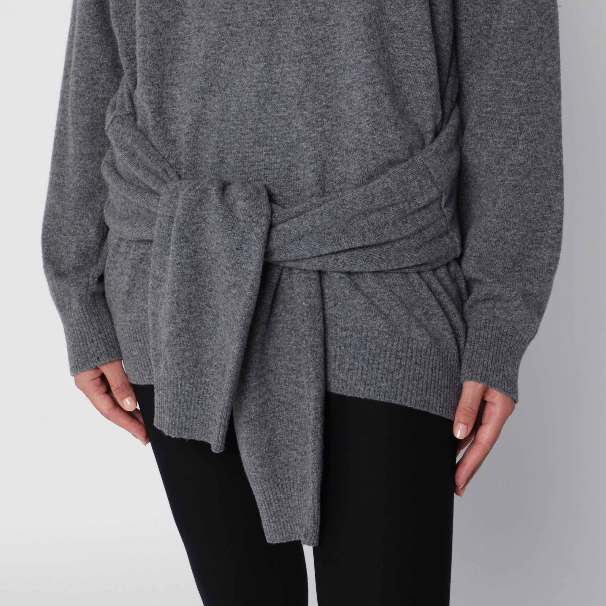Tio grey jumper in wool blend
