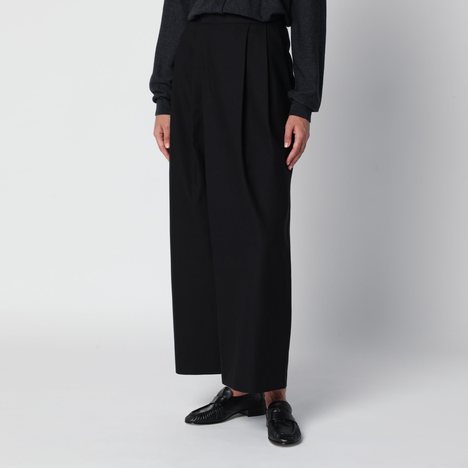 Pantalon large Leiko noir