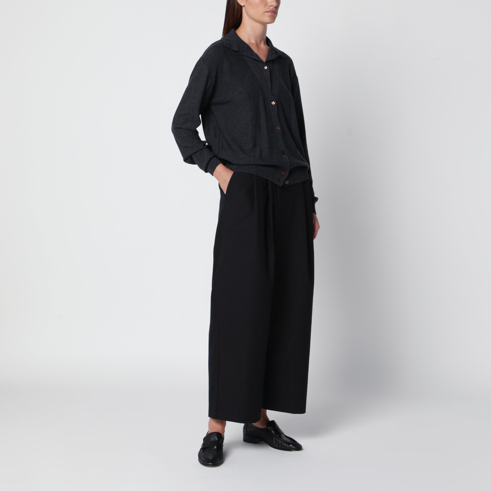 Pantalon large Leiko noir