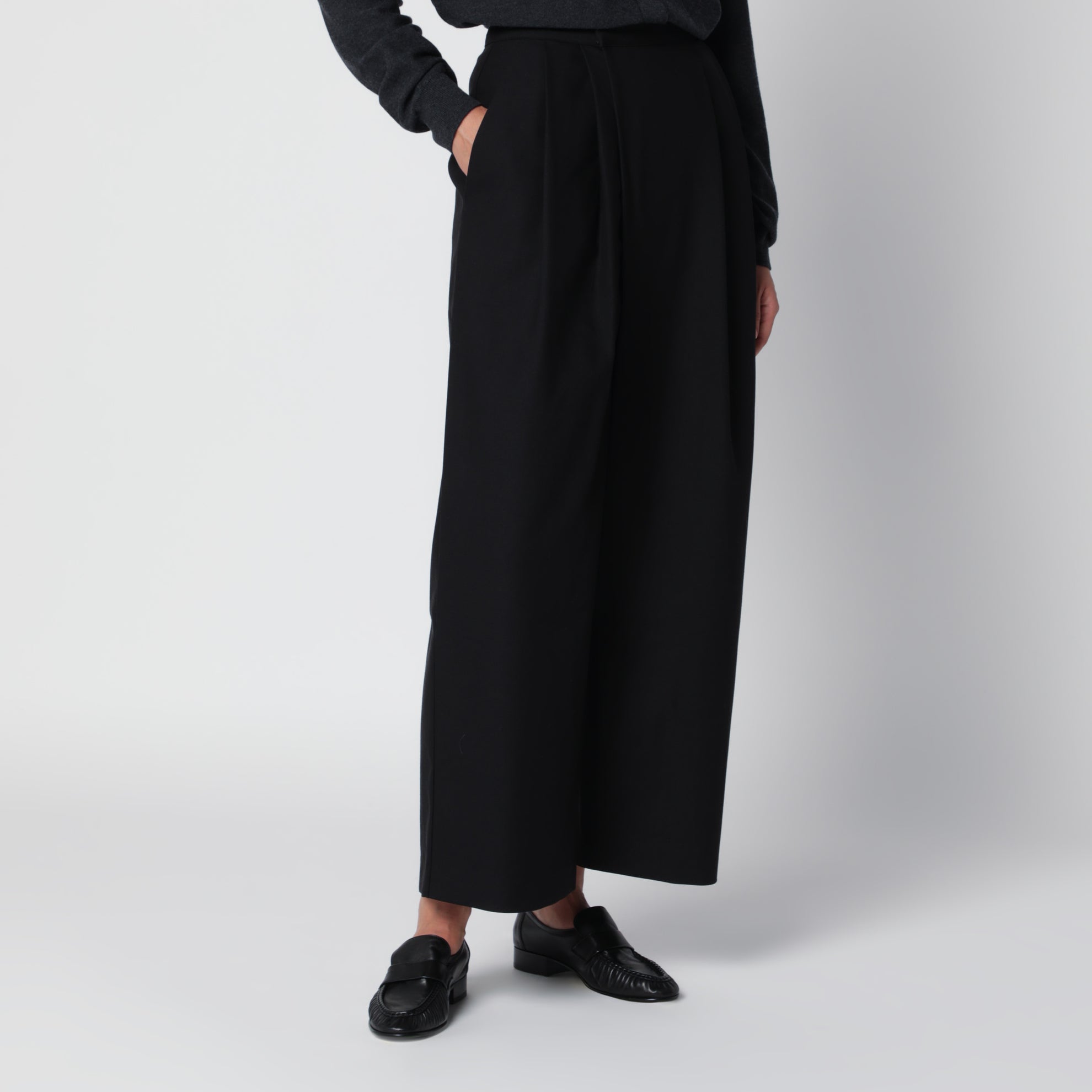 Pantalon large Leiko noir