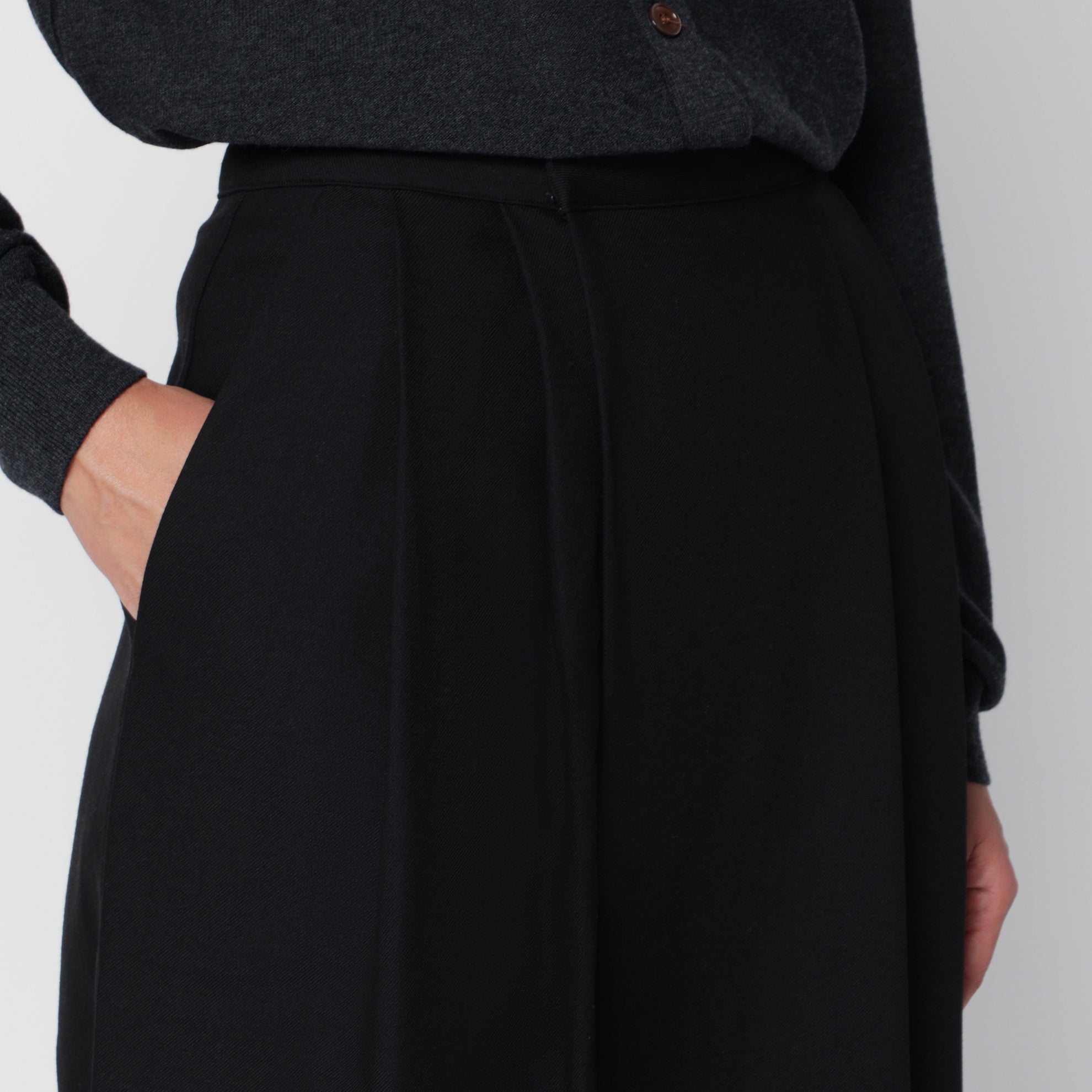 Pantalon large Leiko noir