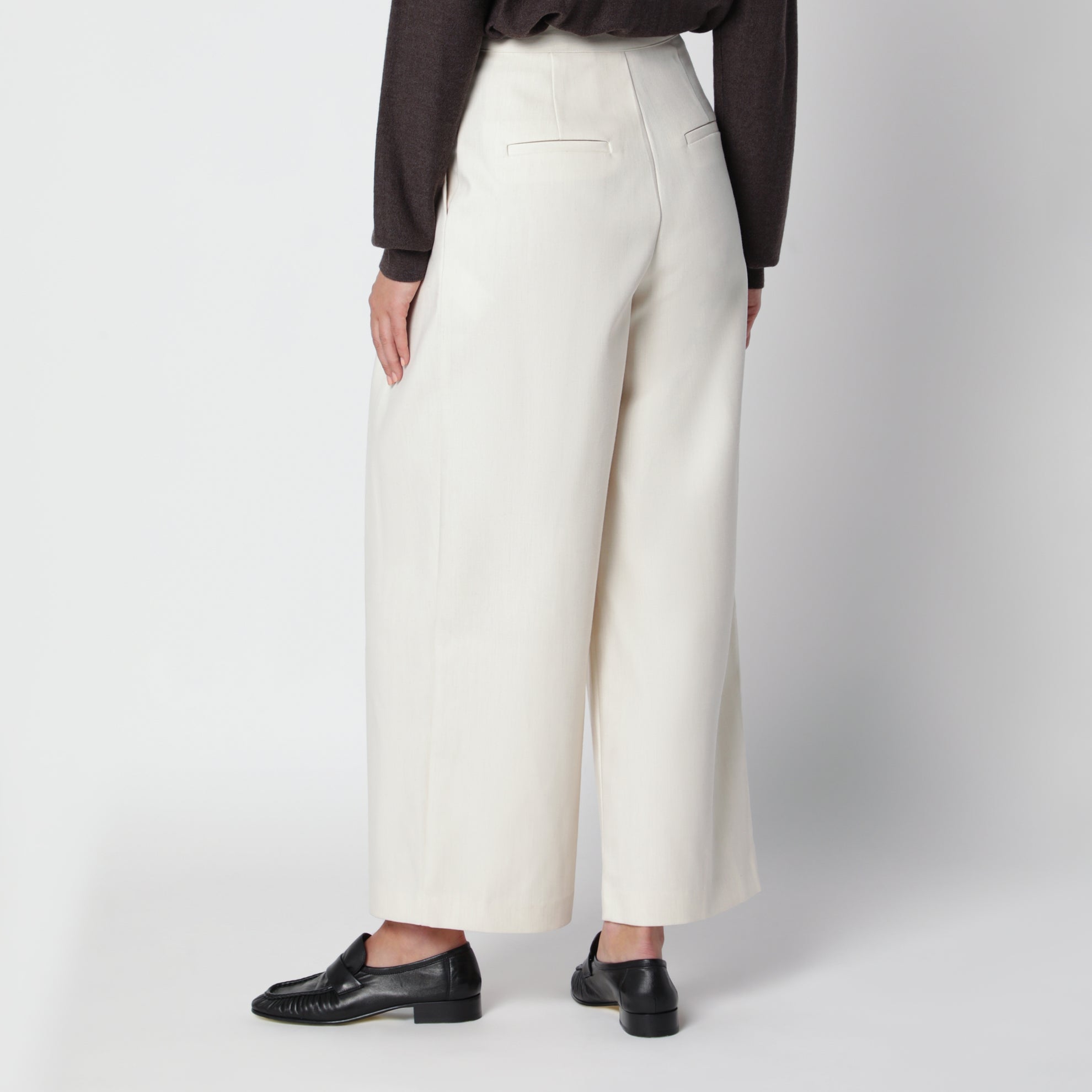 Pantalon large Leiko ivoire