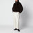 Brown faux fur half-zip sweatshirt