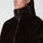 Brown faux fur half-zip sweatshirt