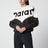 Felpa Houston nera in cotone con logo