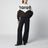 Felpa Houston nera in cotone con logo