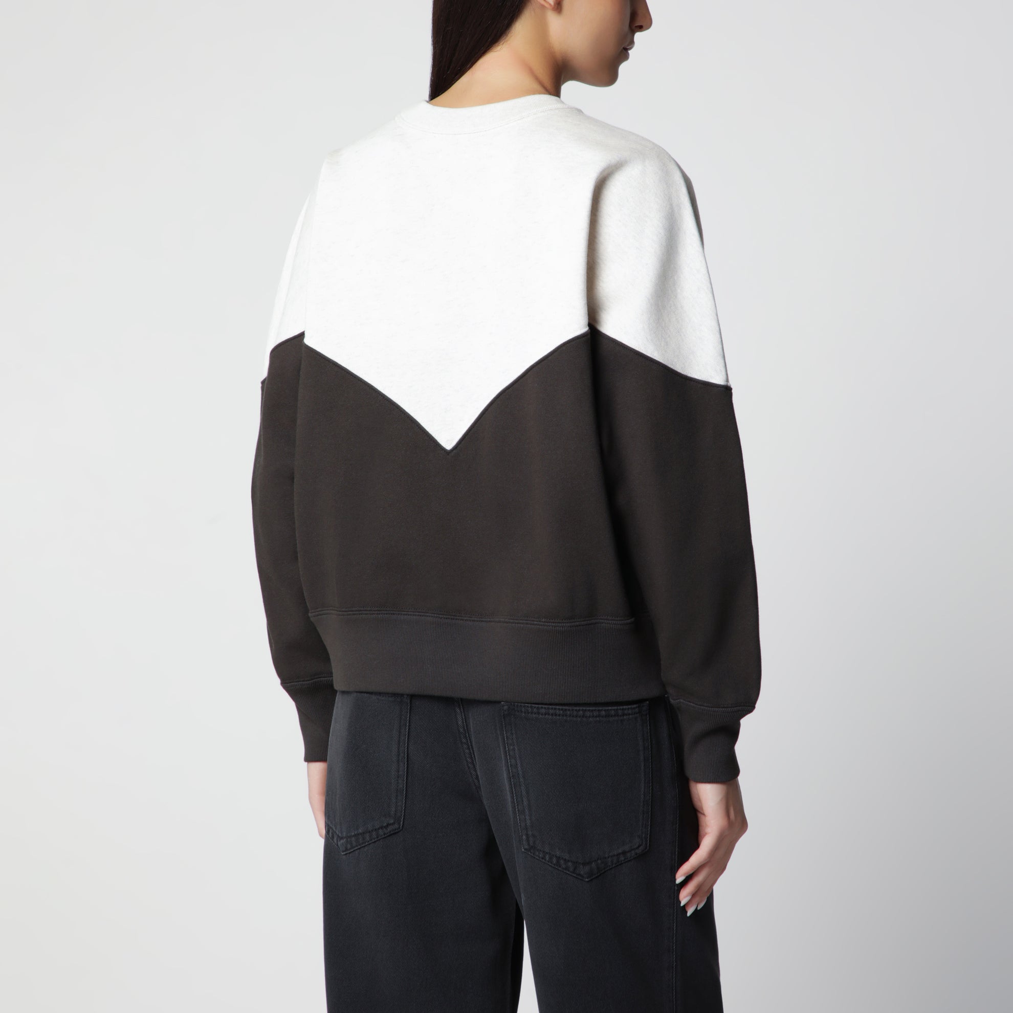 Felpa Houston nera in cotone con logo