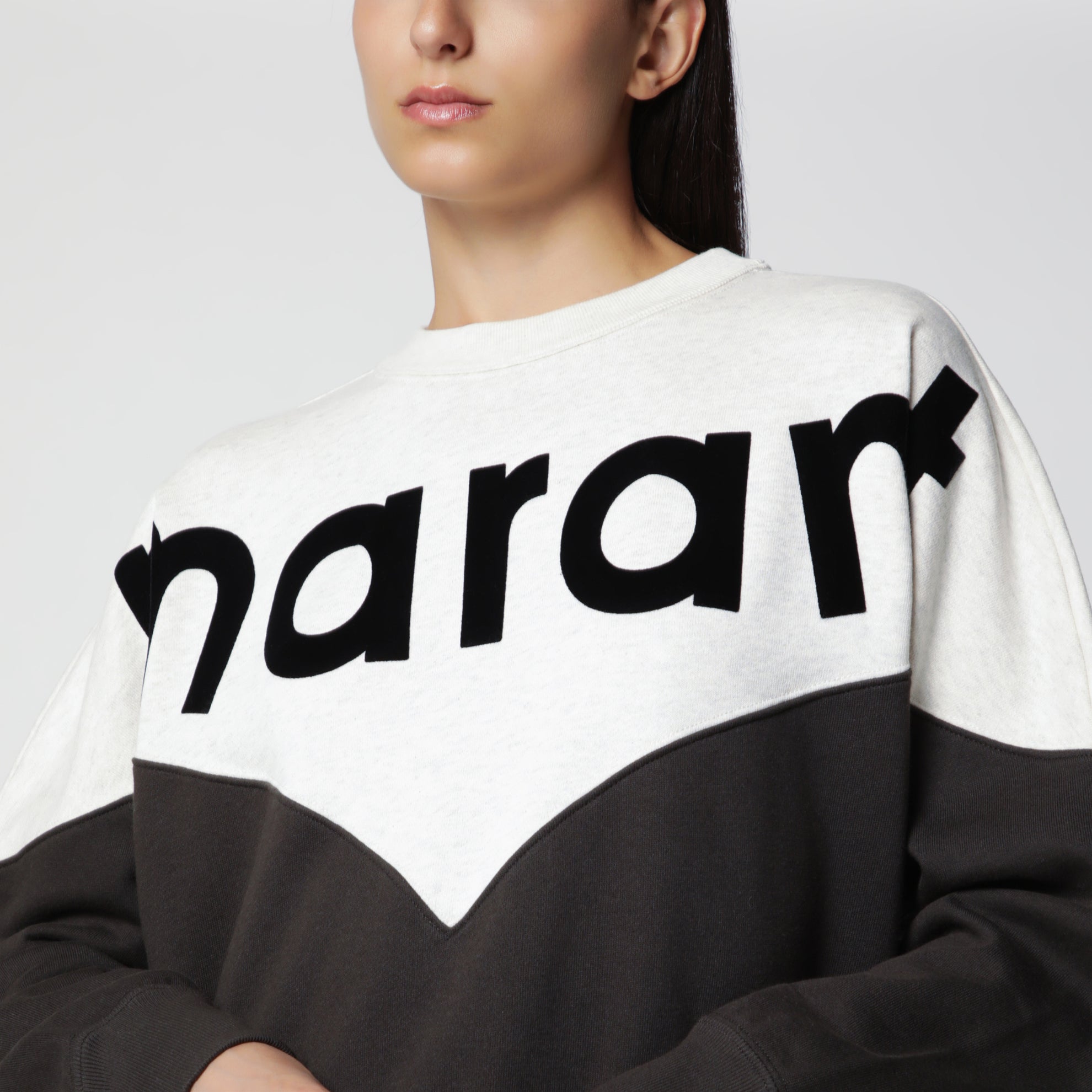 Felpa Houston nera in cotone con logo