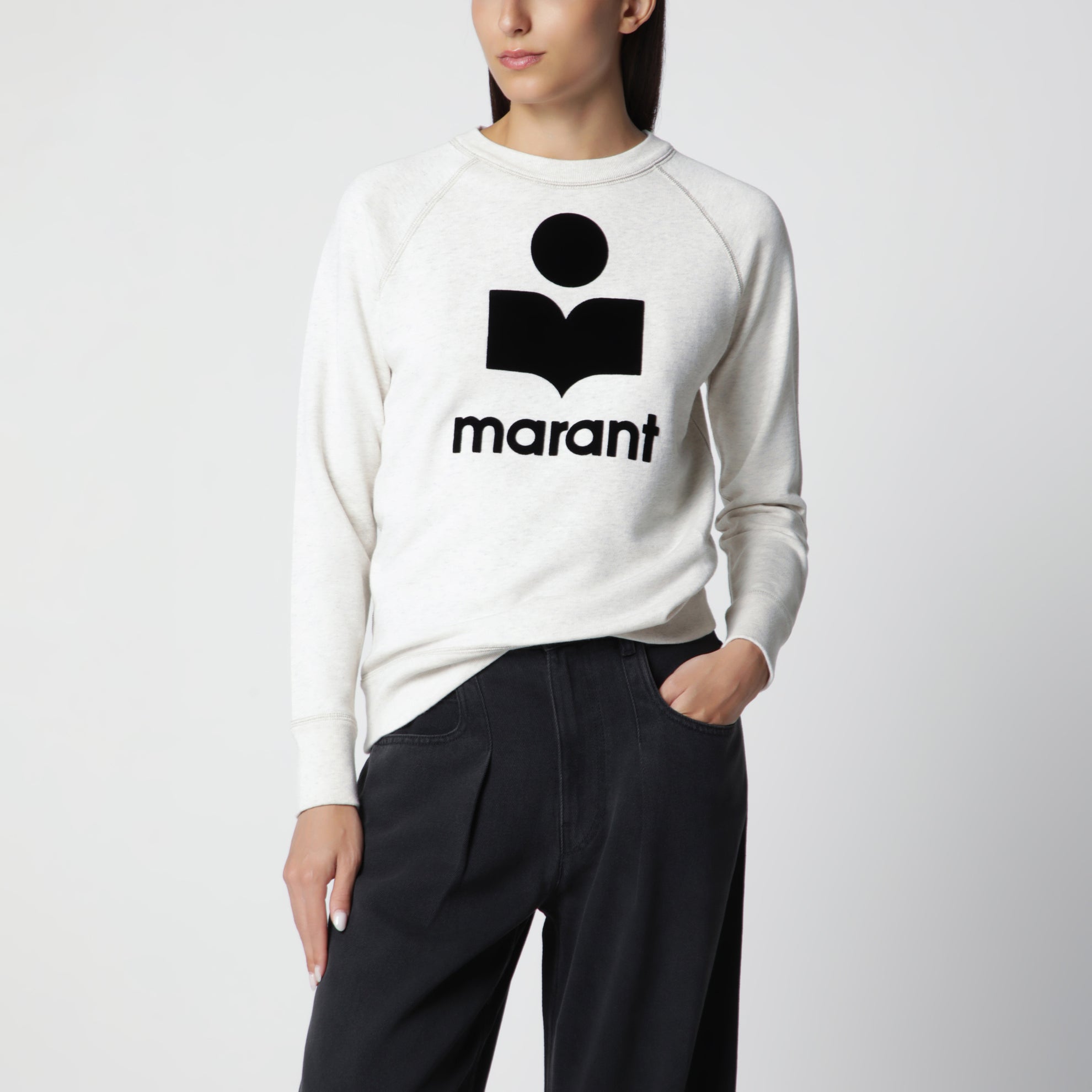 Sweat Millyny en coton écru à logo