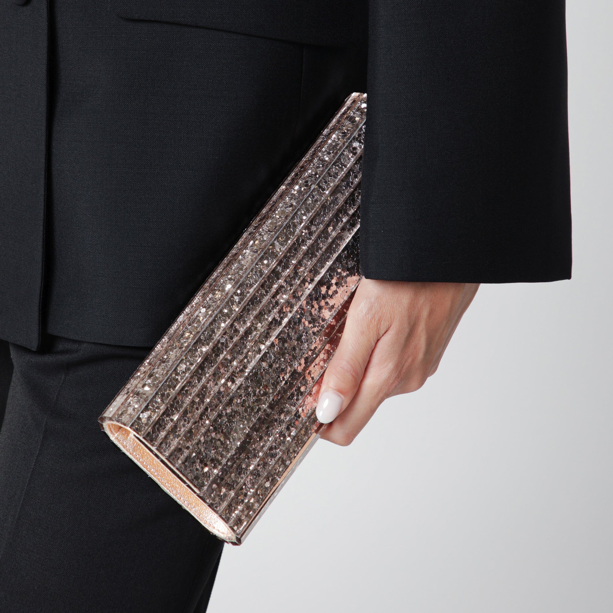 Pink Sweetie Glitter Fabric Clutch