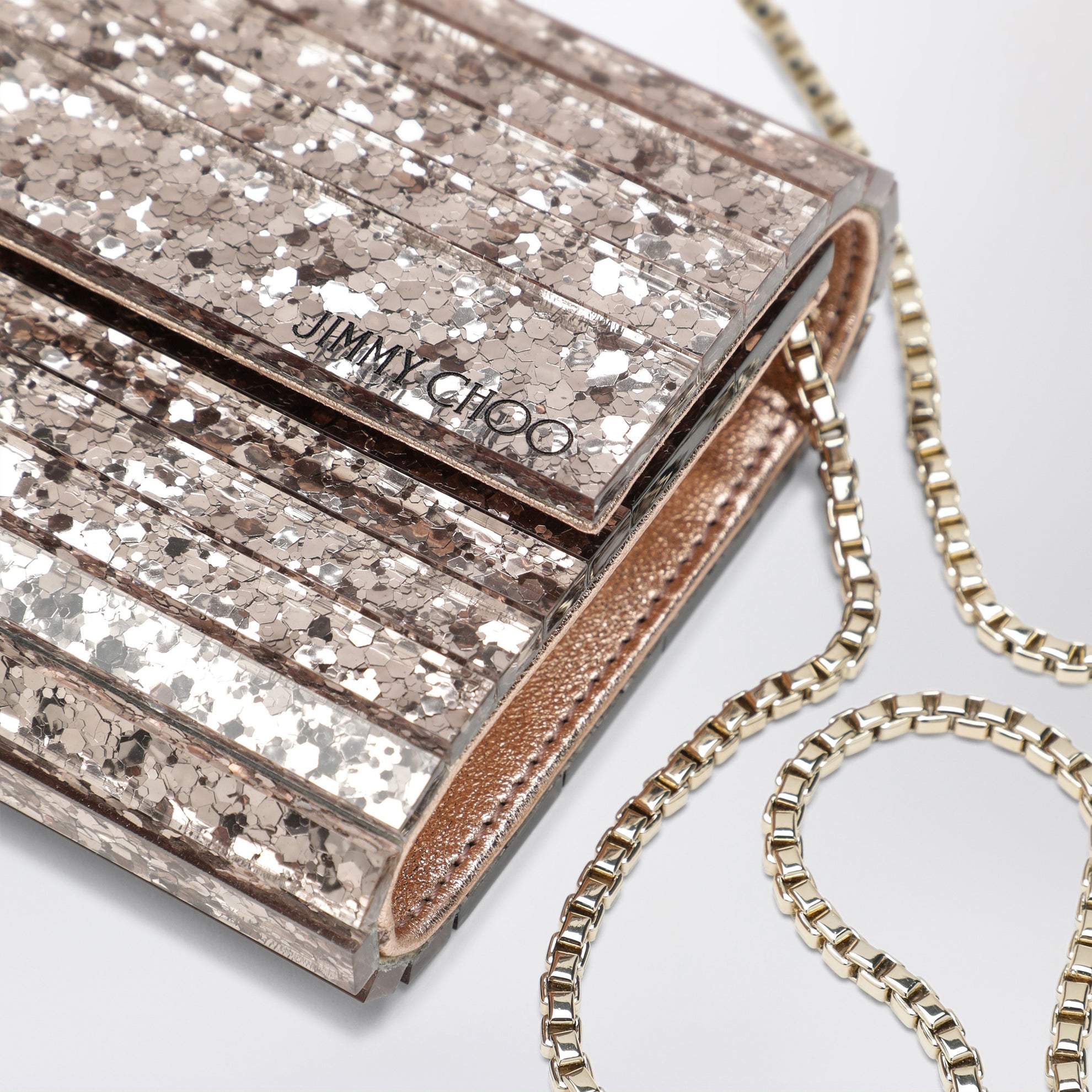 Pink Sweetie Glitter Fabric Clutch