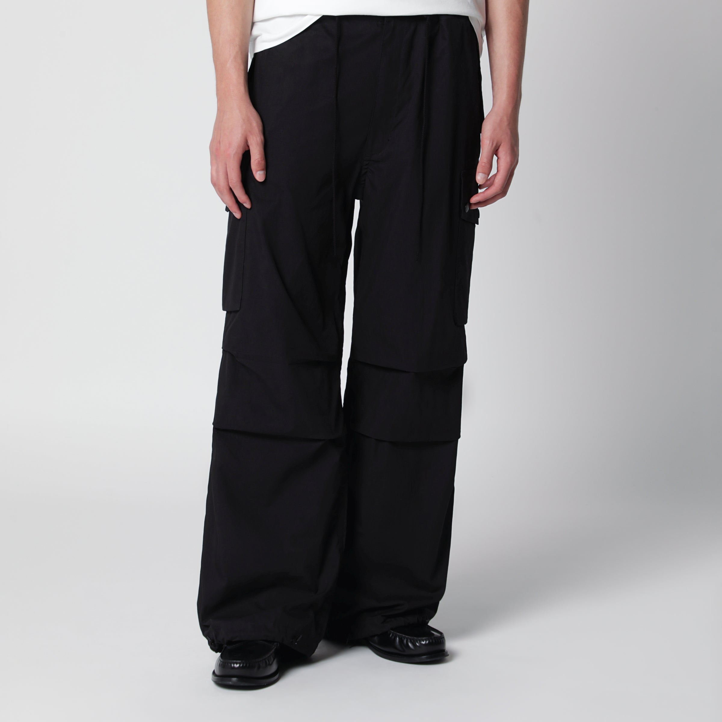Needles Field cargo pants in cotton-nylon Oxford black | TheDoubleF