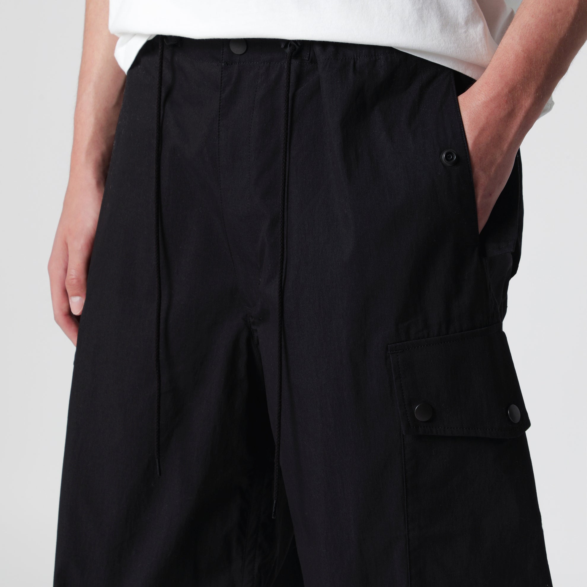 Pantaloni cargo Field wide in cotone nero
