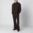 Piping cowboy jacket in stretch polyester brown