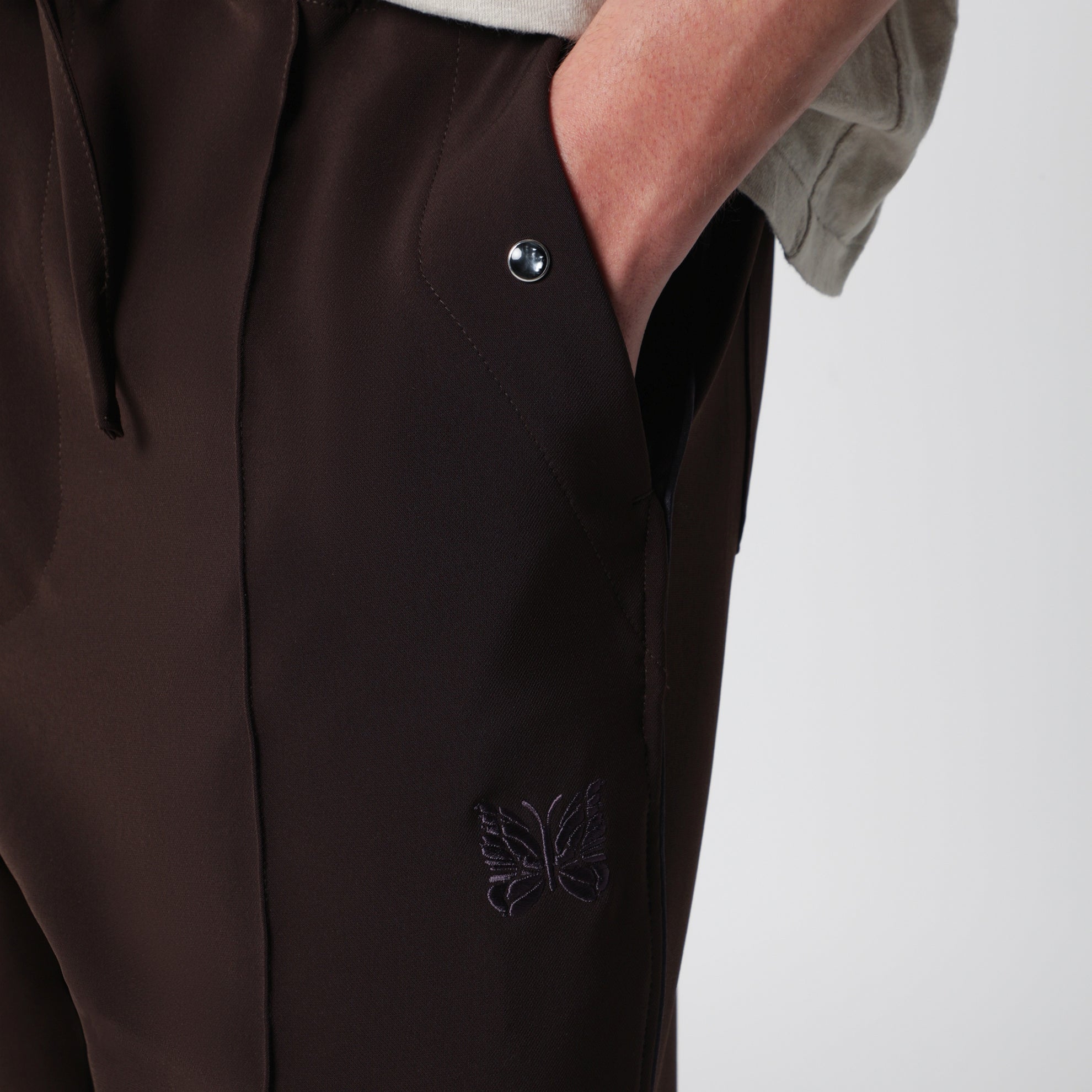 Polyester Piping Cowboy Pants in Brown