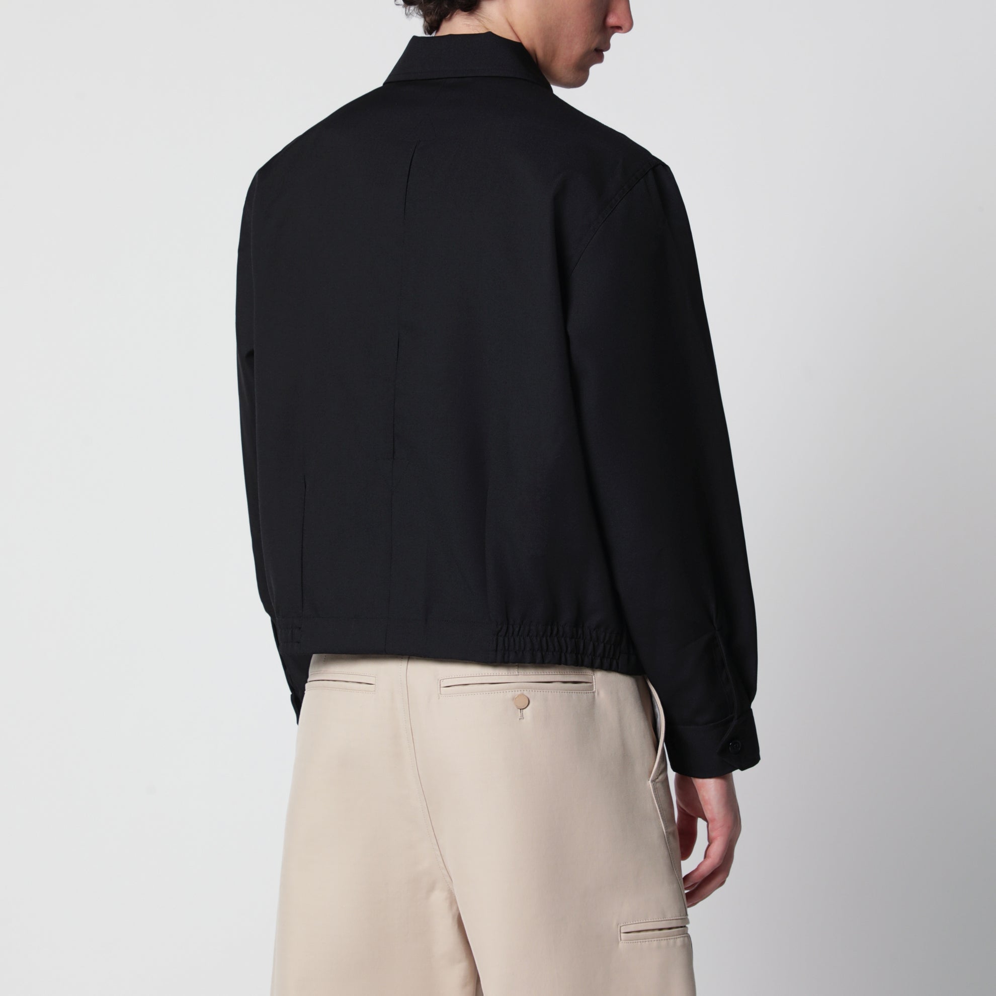 Schwarze Sportjacke aus Twill