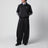 Jacquard polyester track jacket in charcoal