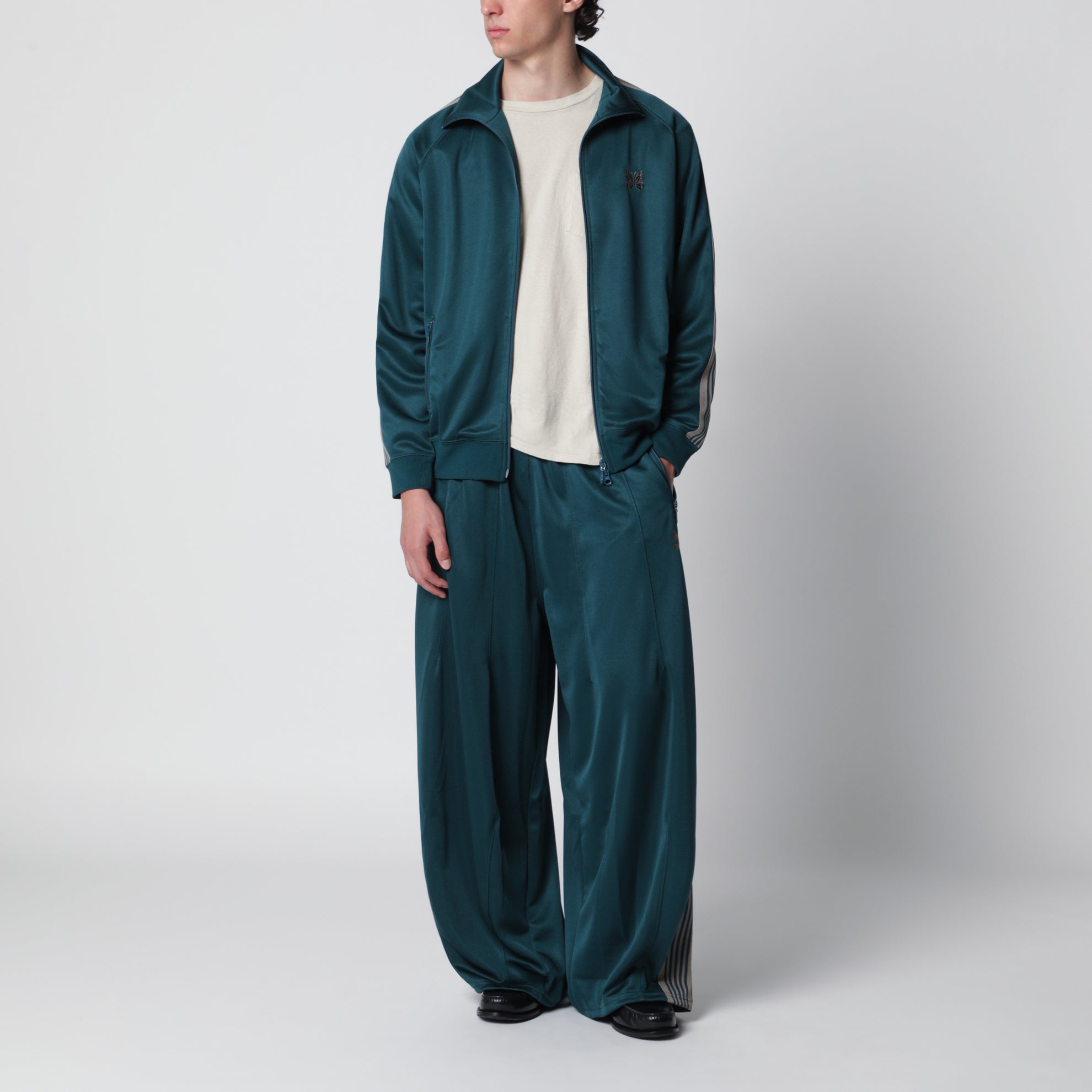 Giacca sportiva in jacquard verde