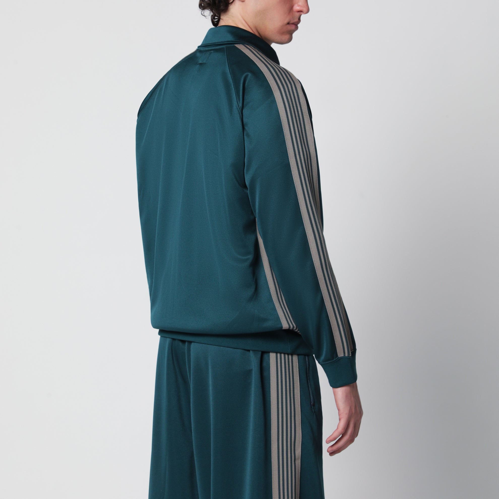 Giacca sportiva in jacquard verde
