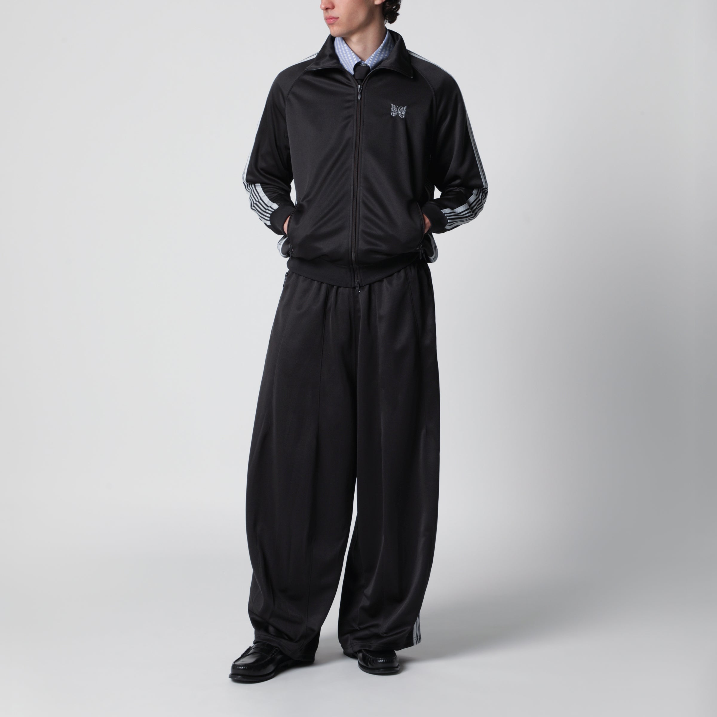 Needles H.D. Track trousers in carbon jacquard | TheDoubleF