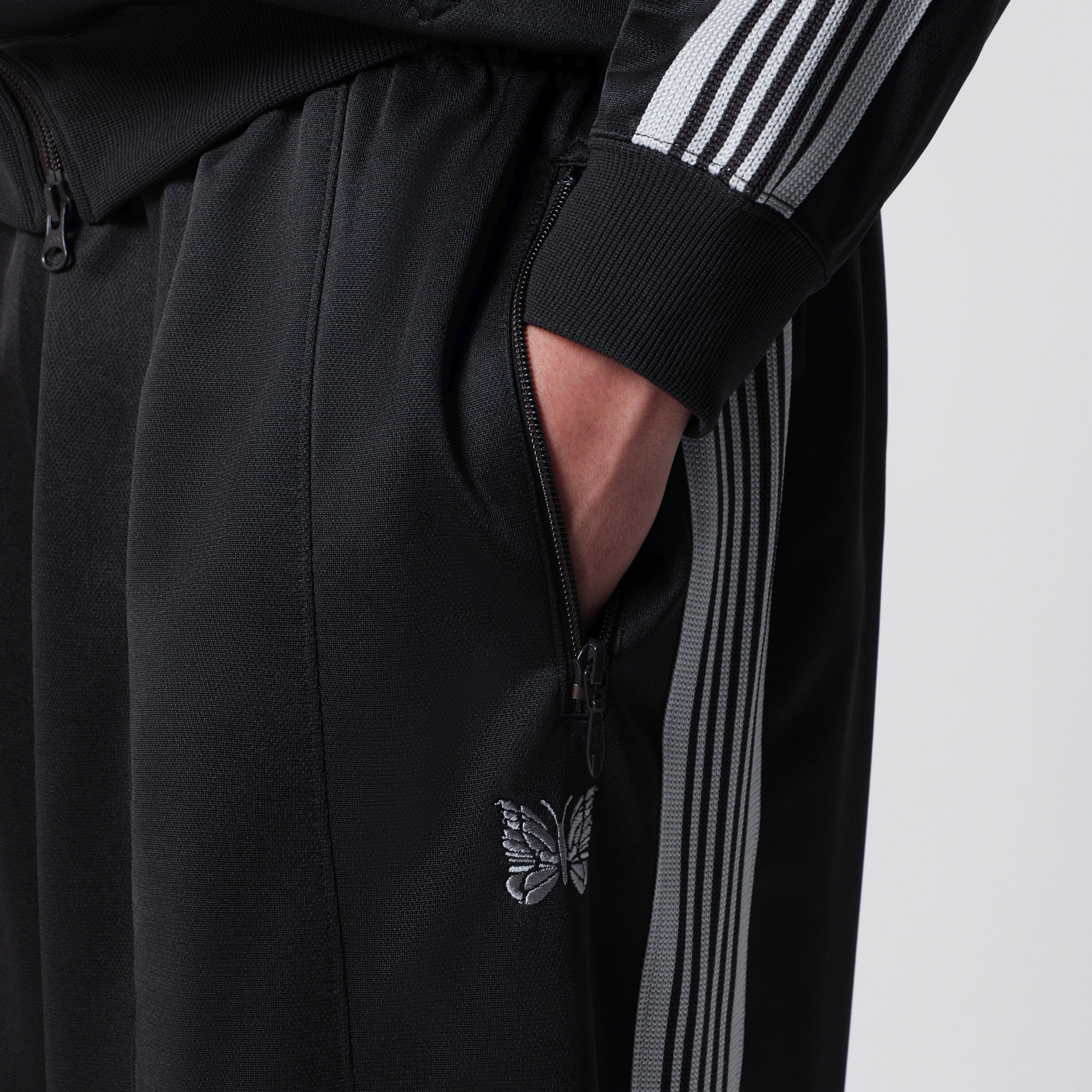 Needles H.D. Track trousers in carbon jacquard | TheDoubleF