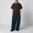 Brown piqué polo shirt