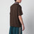 Brown piqué polo shirt