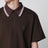 Brown piqué polo shirt