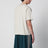 T-shirt in cotone beige con ricamo