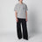 T-shirt gris en coton avec broderie