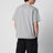 T-shirt gris en coton avec broderie