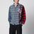 Chemise en flanelle à 7 empiècements en coton multicolore