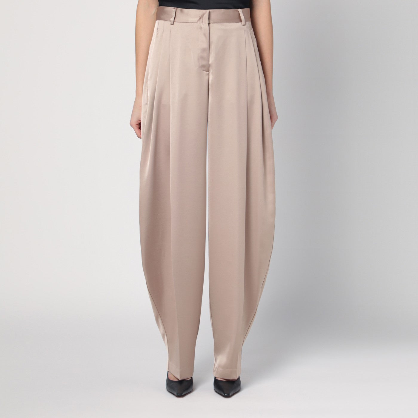 Pantalone ampio greige