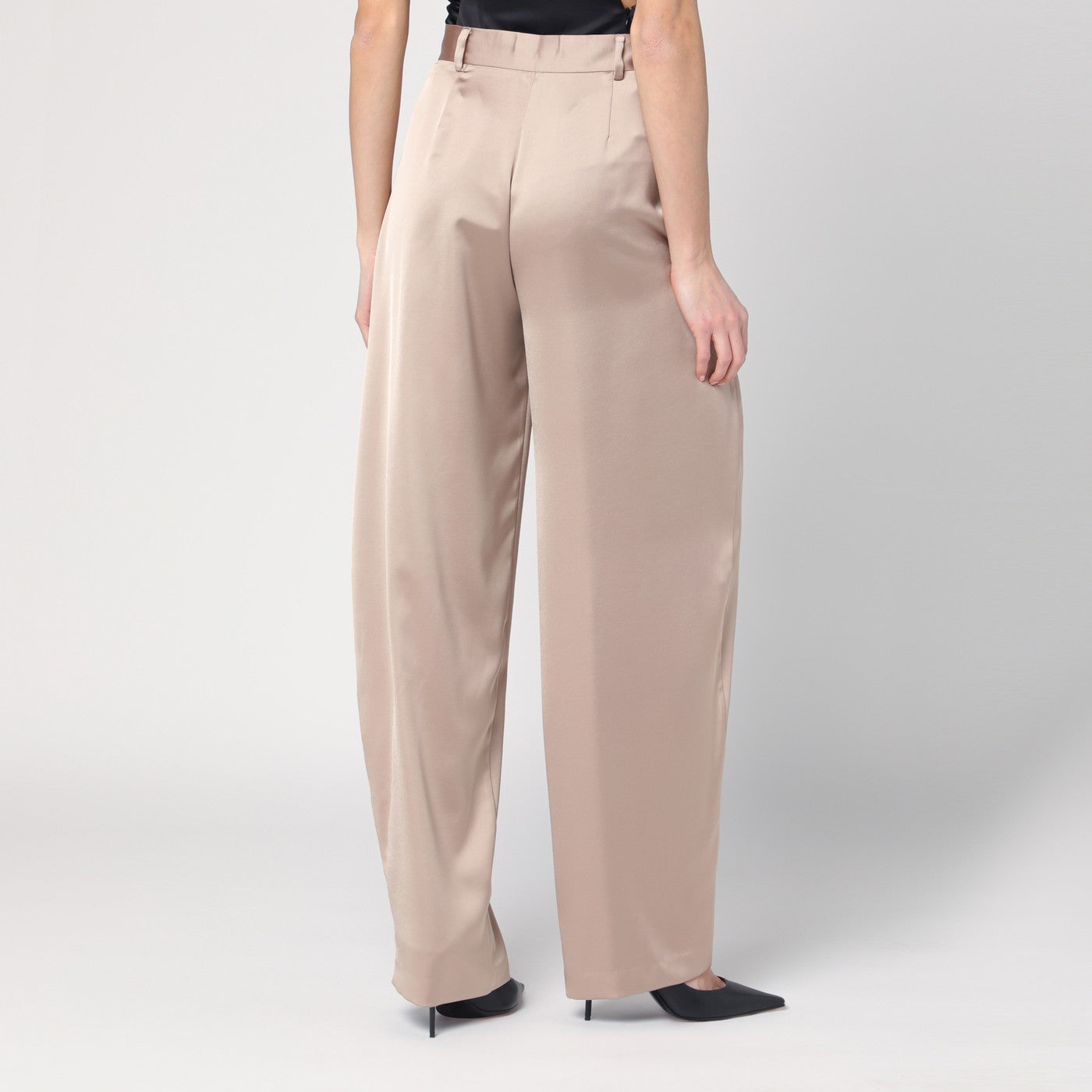 Pantalone ampio greige