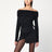 Top con spalle scoperte Zoe nero
