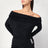 Top con spalle scoperte Zoe nero