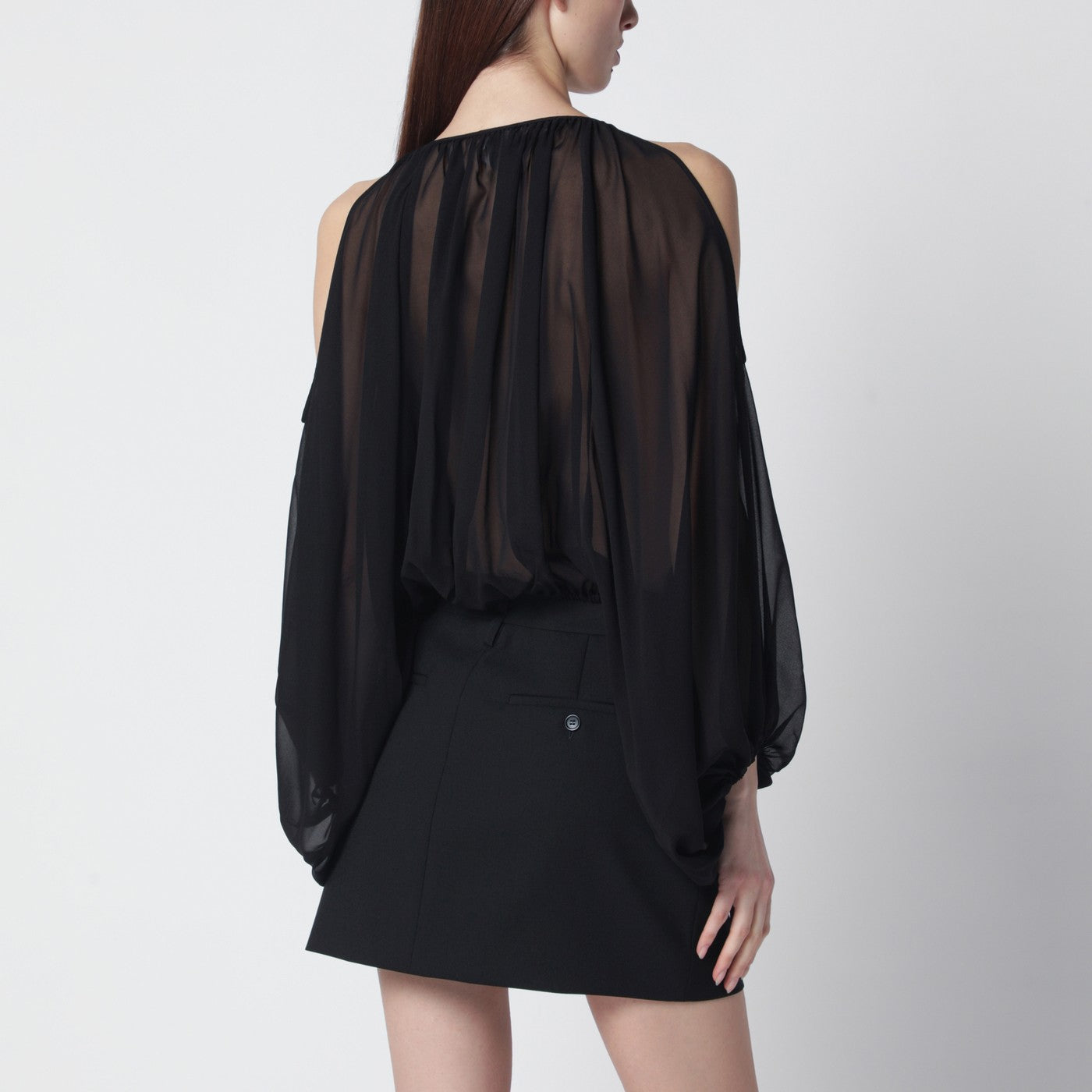 Black off-shoulder blouse