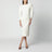 Abito midi bianco latte con spalle arrotondate