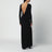 Abito lungo con schiena scoperta in jersey stretch