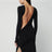 Abito lungo con schiena scoperta in jersey stretch